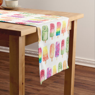 Chemin De Table Court Popsicles aquarelles