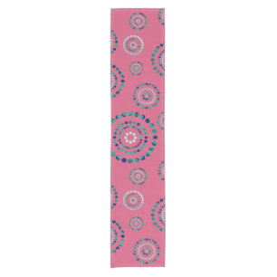 Chemin De Table Court Pots Circle Power Flowers + votre backgr.