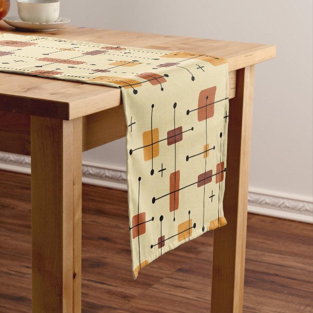 Chemin De Table Court Rectangles arrondies Carré orange (In Situ)