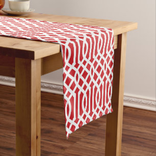 Chemin De Table Court Red Trellis