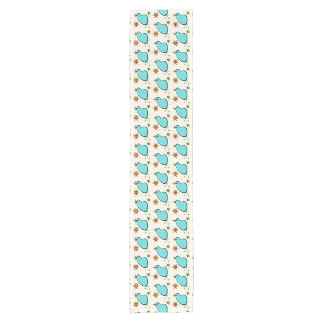 Chemin De Table Court Retro Atomic Boomerang et Starbursts Table Runner (Devant)