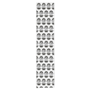 Chemin De Table Court Roi Du Grill, Couronne Blanche Noire