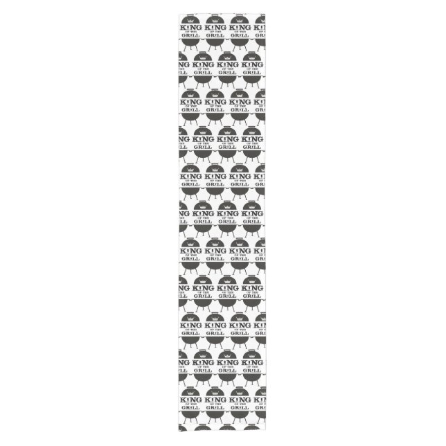 Chemin De Table Court Roi Du Grill, Couronne Blanche Noire (Devant)