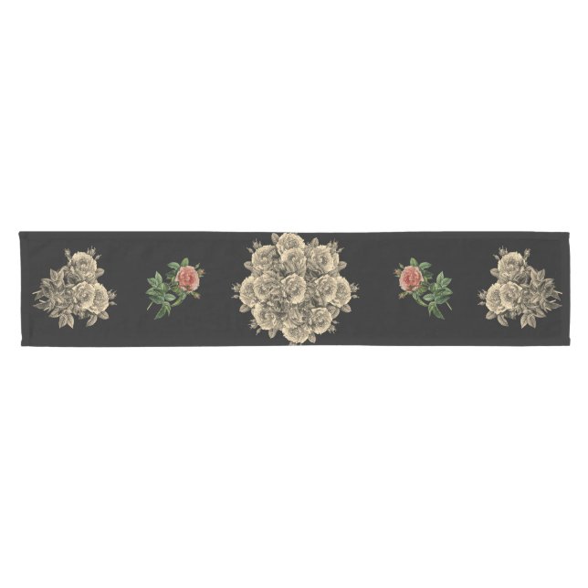 Chemin De Table Court Rose Roses Rosen bouquet – Rosenbouquet (Horizontal)
