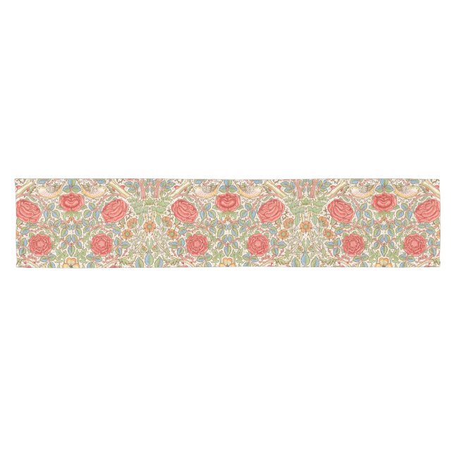 Chemin De Table Court "Rose" William Morris (Horizontal)