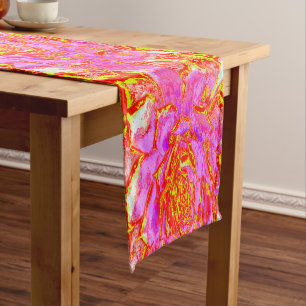 Chemin De Table Court Rosette de Sedum Succulent Rose Chaud, Rouge et Ja