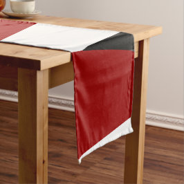 Chemin De Table Court Rouge noir et blanc abstrait
