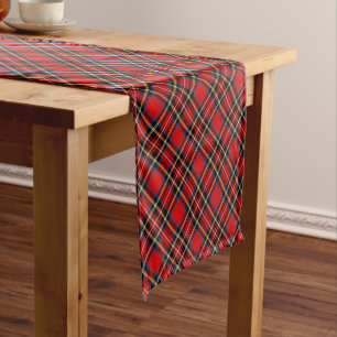 Chemin De Table Court Royal Stewart Tartan Plaid Scottish Motif