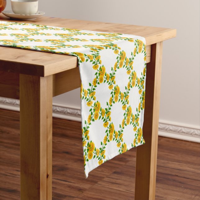 Chemin De Table Court Runner-Sunflower Table Runner (In Situ)