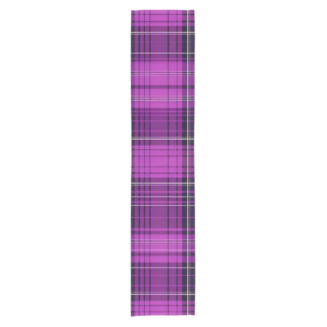 Chemin De Table Court Runner table Plaid violet (Devant)