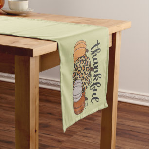 Chemin De Table Court Saison Citrouille léopard Thanksgiving Halloween a