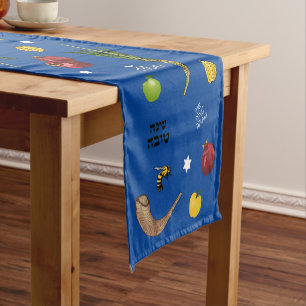 Chemin De Table Court Shanah Tovah Coureur de table de vacances