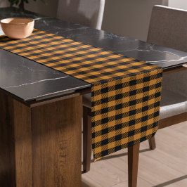 Chemin De Table Court Simple automne automne automne Orange Buffalo Chec