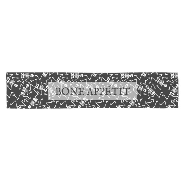 Chemin De Table Court Skeletons BONE APPÉTIT (Horizontal)