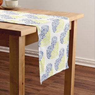 Chemin De Table Court Spiral tourbillons mehandi coeur drapeau ukrainien
