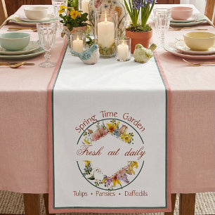 Chemin De Table Court Spring Filden sign Medium Table Runner