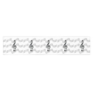 Chemin De Table Court Staff and Treble Clef