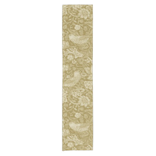 Chemin De Table Court Strawberry Thief Gold, William Morris