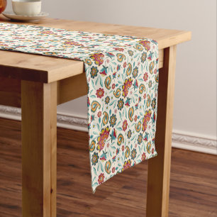 Chemin De Table Court Style floral d'Indonésien de Boho de batik