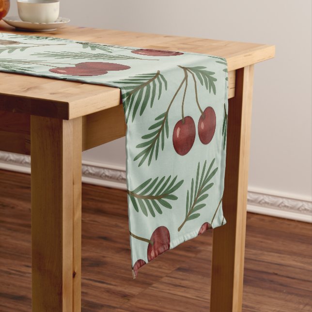 Chemin De Table Court 🌿 Sweet Cherry Woodland Holiday Collection (In Situ)