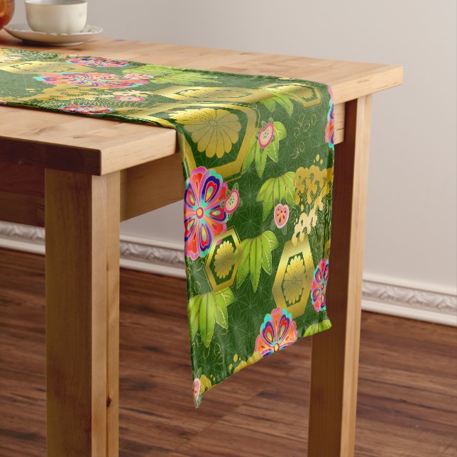 Chemin De Table Court TABLE motif japonaise (In Situ)