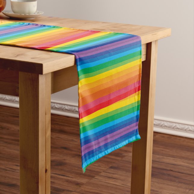 Chemin De Table Court Tapis de table Arc-en-ciel Rétro 14"x72" (In Situ)