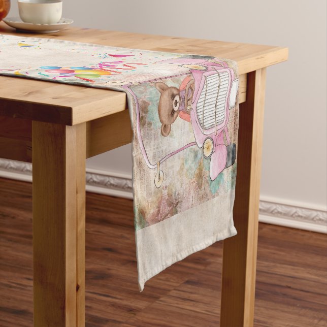 Chemin De Table Court Teddy Bear Table Runner (In Situ)