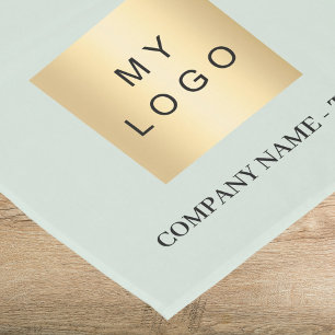 Chemin De Table Court Texte du logo commercial vert Sage
