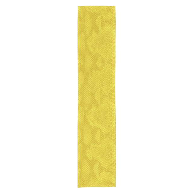 Chemin De Table Court Texture en cuir magnifique jaune de peau de (Devant)