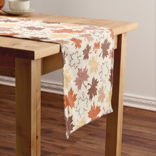 Chemin De Table Court Thanksgiving jour design, automne feuilles naturel