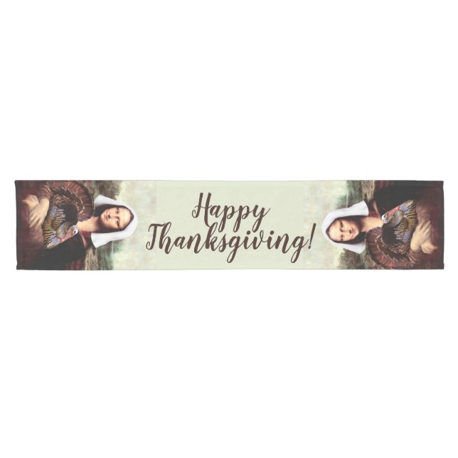 Chemin De Table Court Thanksgiving Mona Lisa Pilgrim (Horizontal)