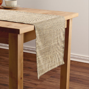 Chemin De Table Court Toile de jute rustique de cru de pays