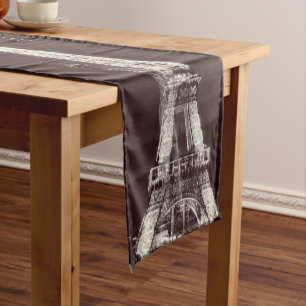 Chemin De Table Court Tour Eiffel & Surreal Paris Art /love France BS