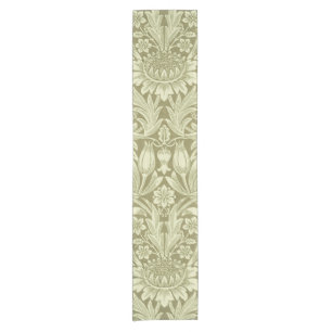 Chemin De Table Court Tournesol William Morris Vintage Olive Damask