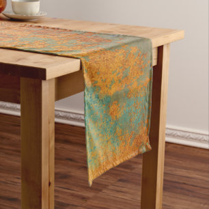 Chemin De Table Court Trendy Rich Copper Patina Metallic