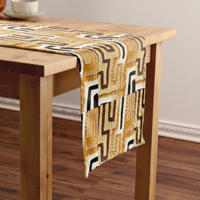 Chemin De Table Court "Tribal Chic : Table Magic inspirée par Kuba" : (In Situ)