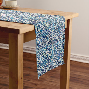 Chemin De Table Court Tuile bleue portugaise