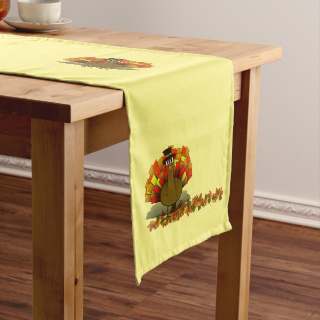 Chemin De Table Court Turkey Pilgrim Thanksgiving (In Situ)