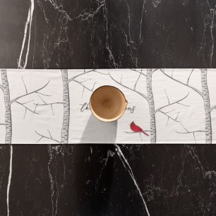 Chemin De Table Court Vacances hiver simple Red Cardinal Birger Tree