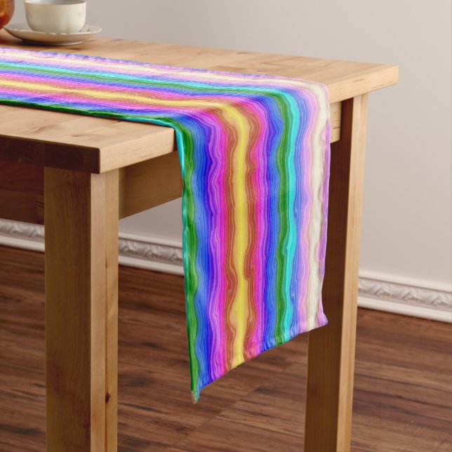 Chemin De Table Court Vagues de couleur (In Situ)