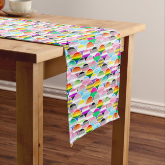 Chemin De Table Court Ventilateurs de drapeau de fierté LGBTQIA+ Queer e