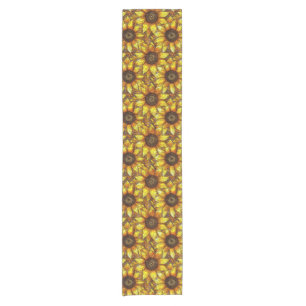 Chemin De Table Court Verre tendu de tournesol