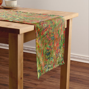 Chemin De Table Court Vincent Van Gogh Poppy Field Floral Art Vintage