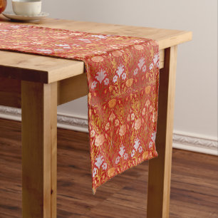 Chemin De Table Court Vintage William Morris Rose et Lily