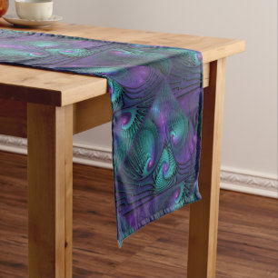 Chemin De Table Court Violet rencontre Turquoise moderne art fractal abs
