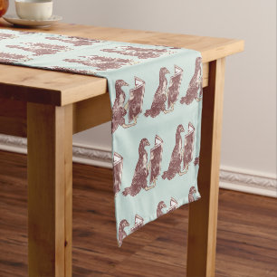 Chemin De Table Court Weka Bird Lire un livre