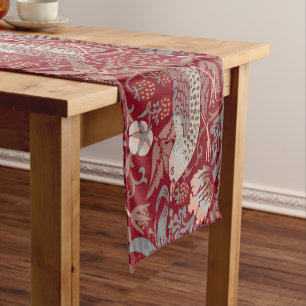 Chemin De Table Court William Morris Strawberry Thief Satin Ribbon Court