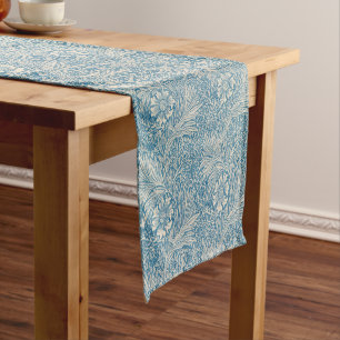 Chemin De Table Court William Morris Vintage Floral Bleu Marigold