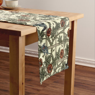 Chemin De Table Court William Morris Vintage Trellis Motif Fabric