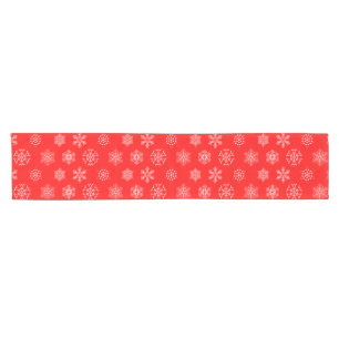 Chemin De Table Court Winter Wonderland Snowflakes Motif